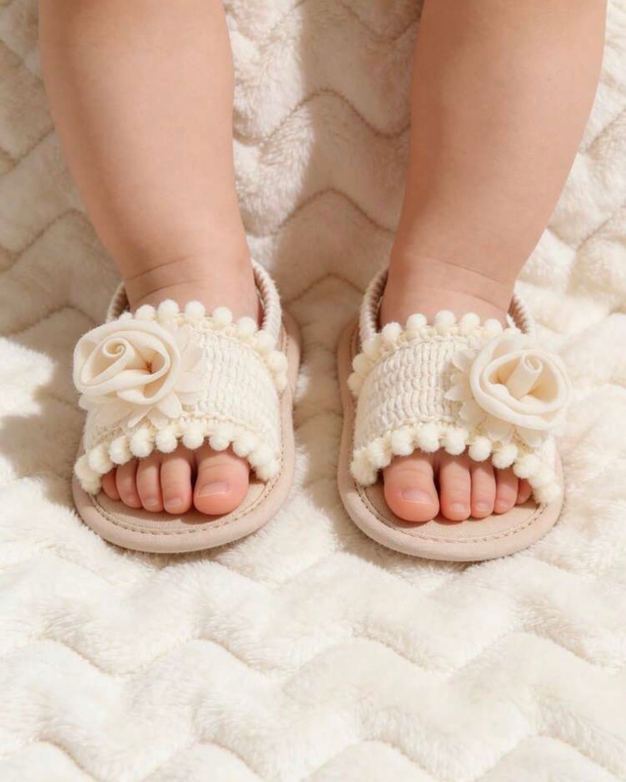 Girls’ Floral  Buckle Canvas Sandals