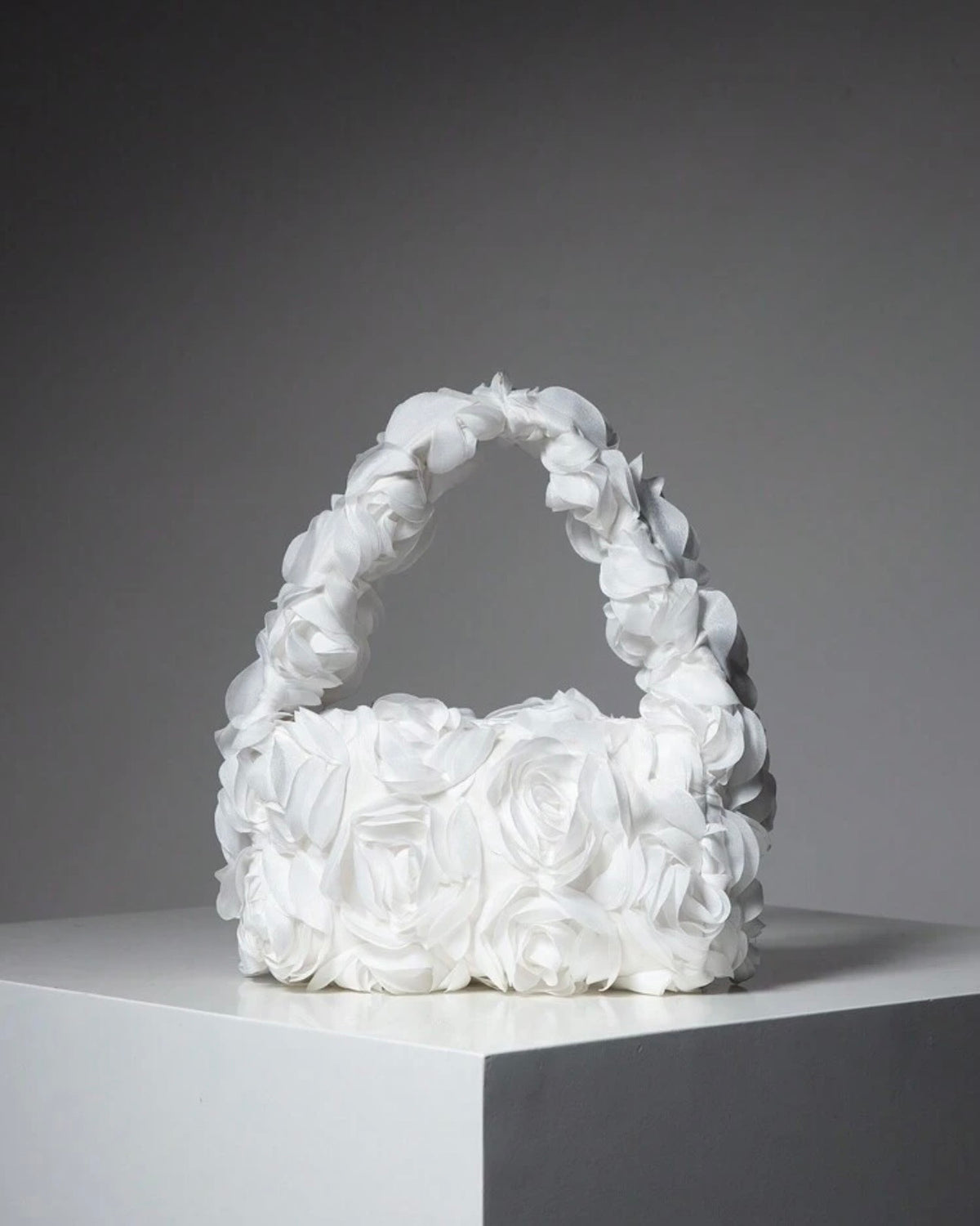 White Rose Pattern  Elegant Handbag