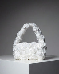 White Rose Pattern  Elegant Handbag