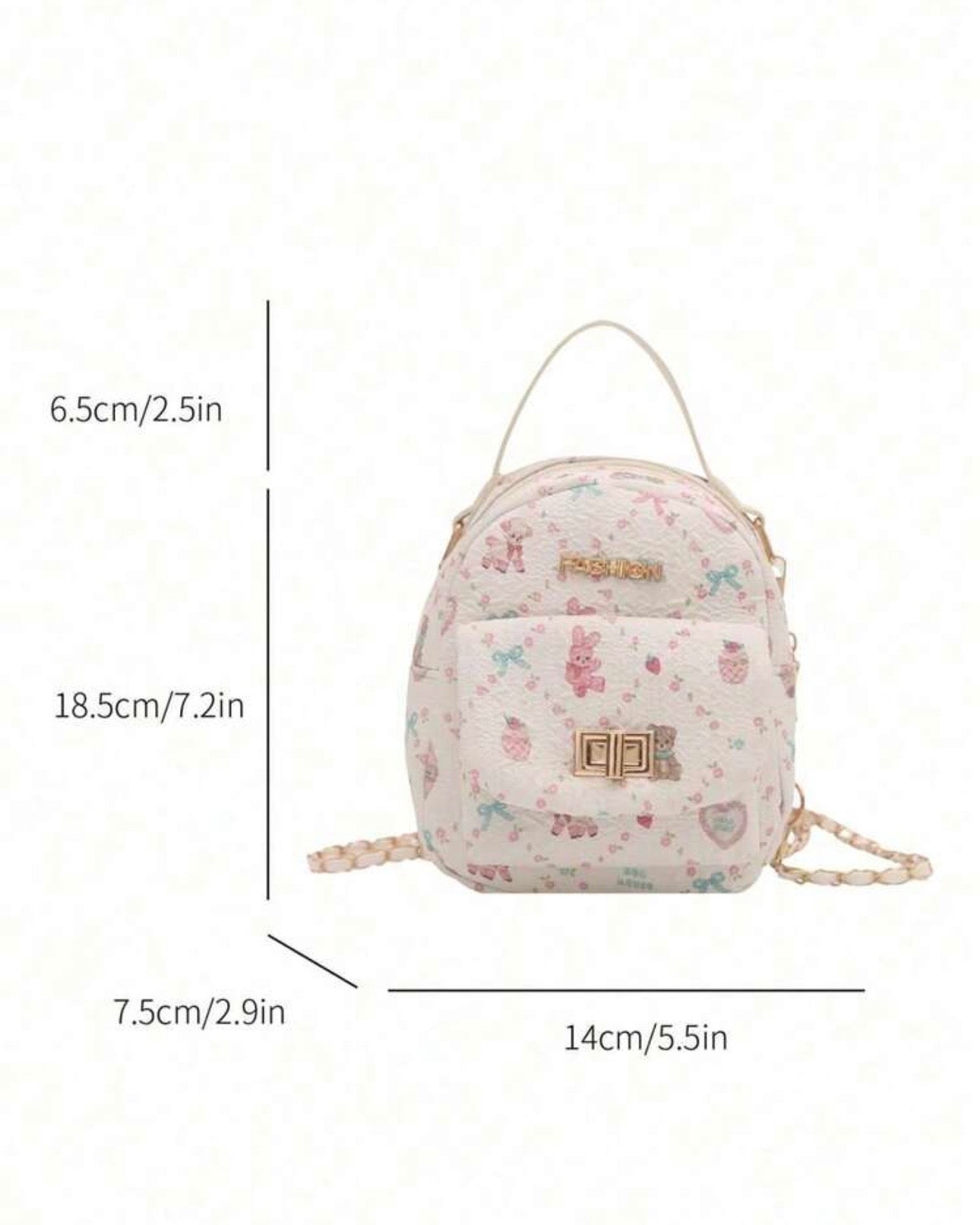 Small Beige Multifunctional Backpack