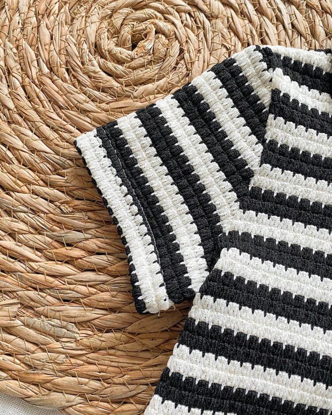 Baby Boy Black Striped Co-Ord Set – Collared Short Sleeve Shirt & Matching Shorts