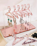 Pink Acrylic Jhumka Wardrobe / Earrings Display Holder