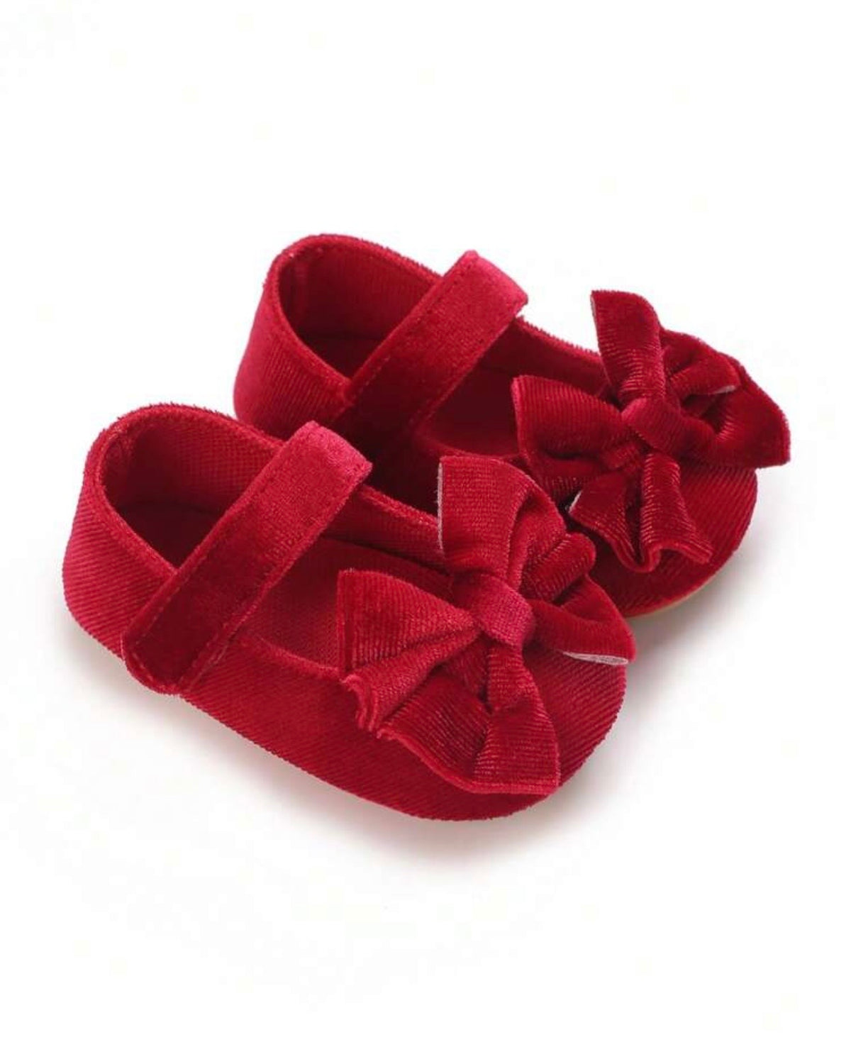 Velvet Versatile Red Non-Slip Shoes