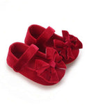 Velvet Versatile Red Non-Slip Shoes