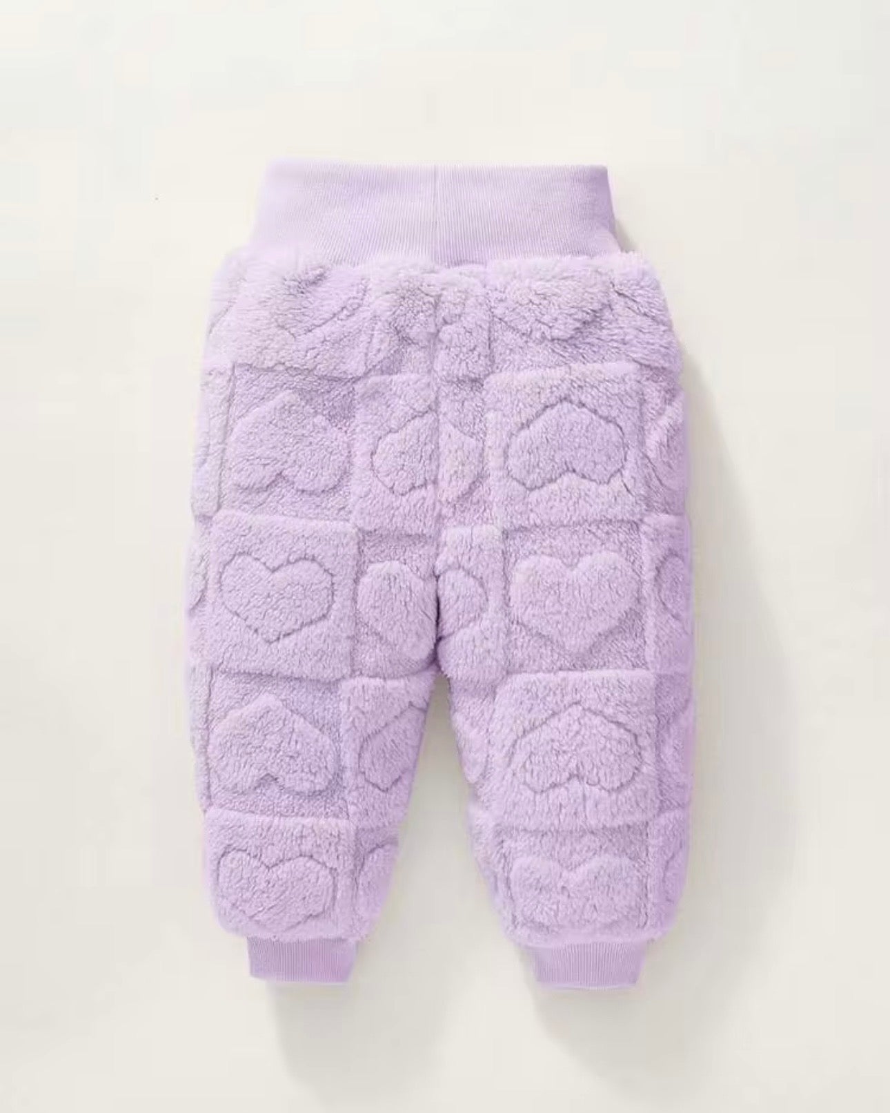 Baby Girl Purple Heart Hooded Fleece Jacket & Pants