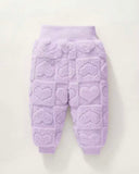 Baby Girl Purple Heart Hooded Fleece Jacket & Pants