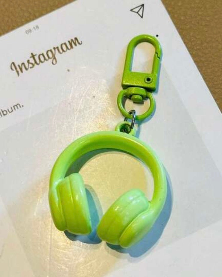 3D Headphone Keychain Bag Charm (10 Colours)