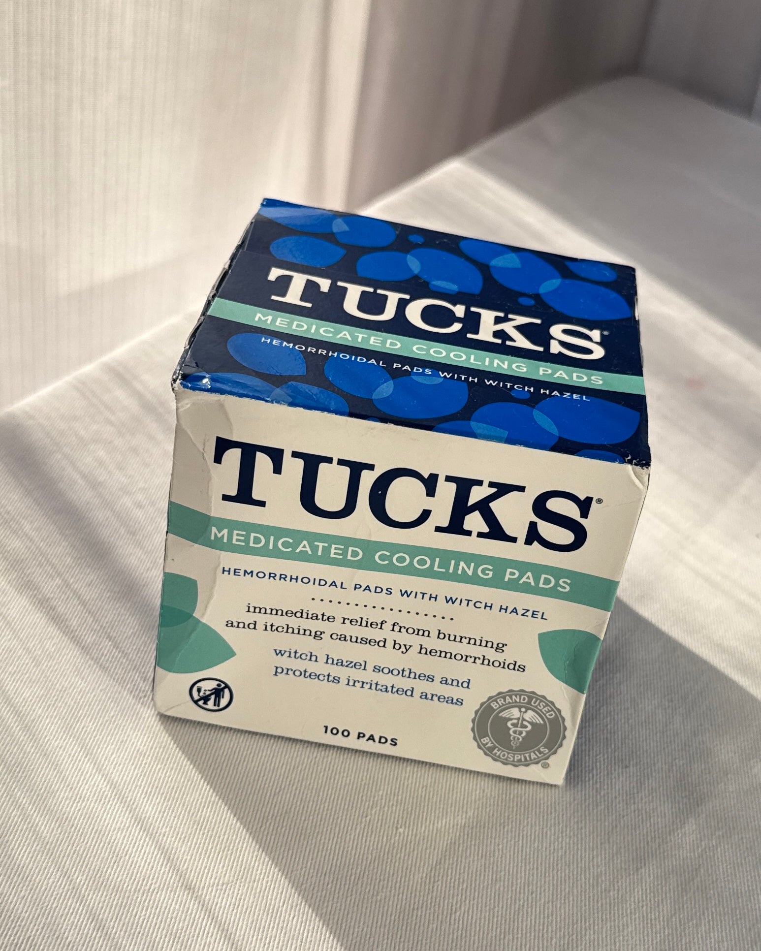 TUCKS Medicated Cooling Pads with Witch Hazel – Soothing Hemorrhoidal Relief Pads