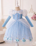 Girls Blue Cinderella Dress
