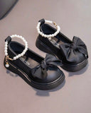 Premium Black Girls Pearl Princess Sandals