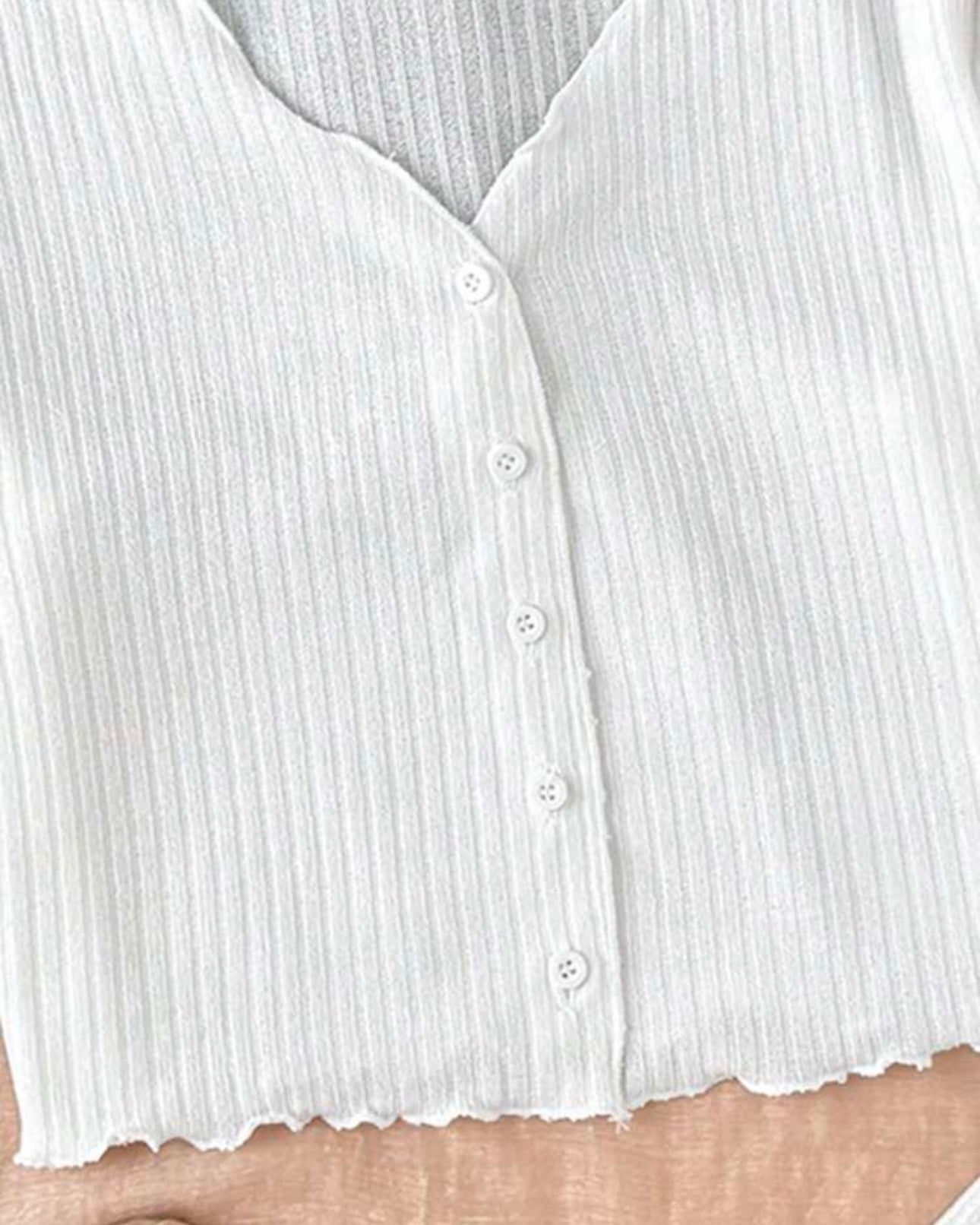 Tween Girls Pack of 2 White and Black V-Neck Ruffle Cardigans