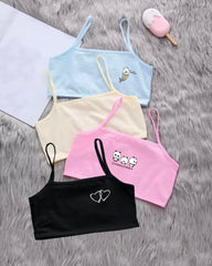 4-Piece Tween Girls’ Pastel Colors Wirefree Bra Set