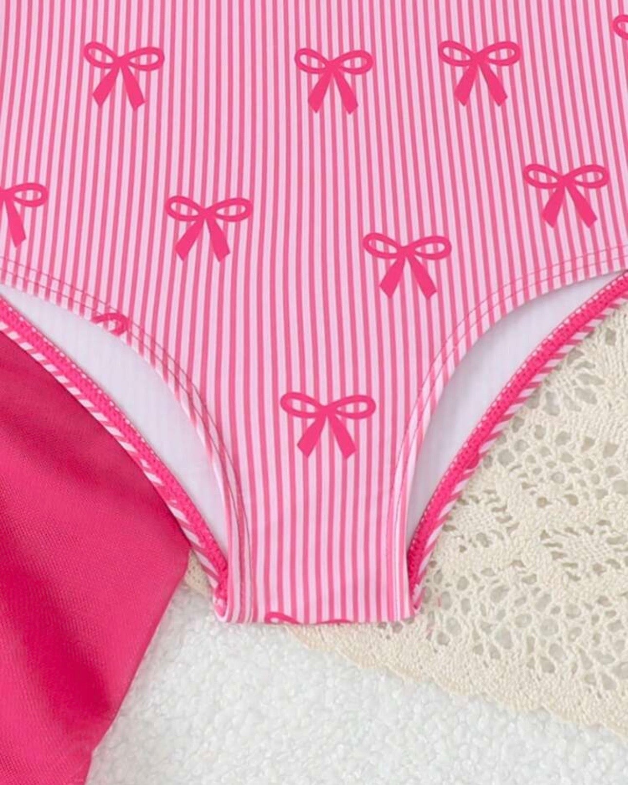 Baby Girls’ Bow Print One-Piece Swimsuit