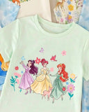 3pc Young Girls Princess Print T-Shirt & Leggings Set