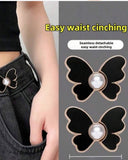 2 Pairs of Butterfly Waist Cincher Jeans Buttons for Adjustment