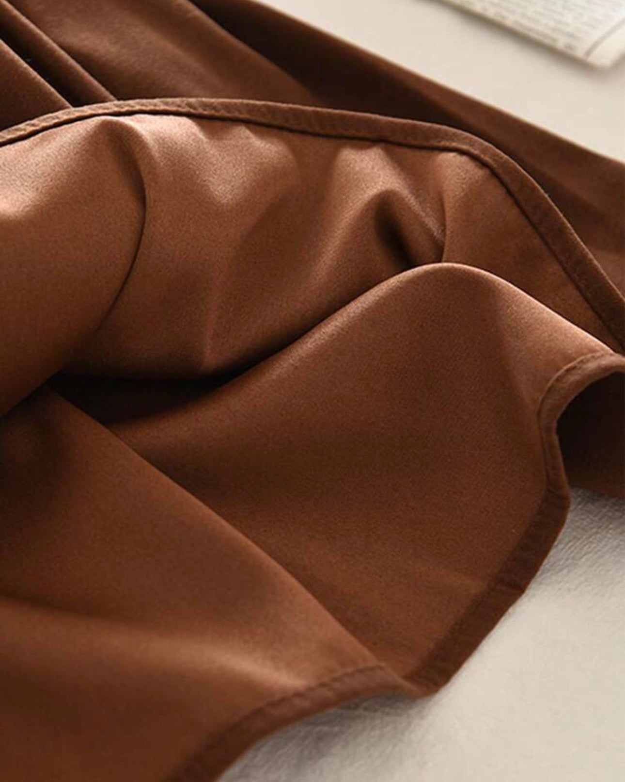 Girls Apricot Fleece Sweatshirt And Brown Skirt Set