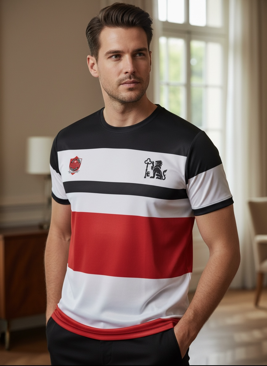 Lion Pattern Digital Print Fashionable Lightweight Breathable Short Sleeve T-Shirt