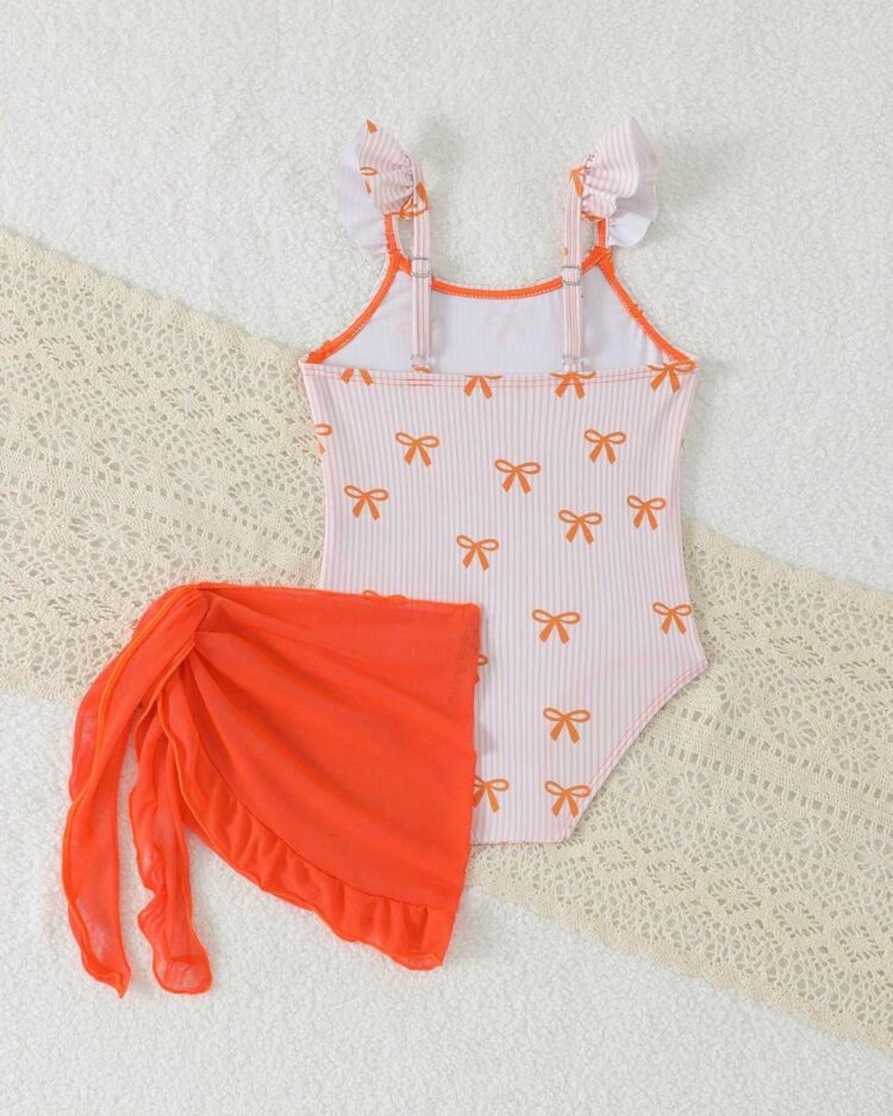 Baby Girls’ Bow Print One-Piece Swimsuit