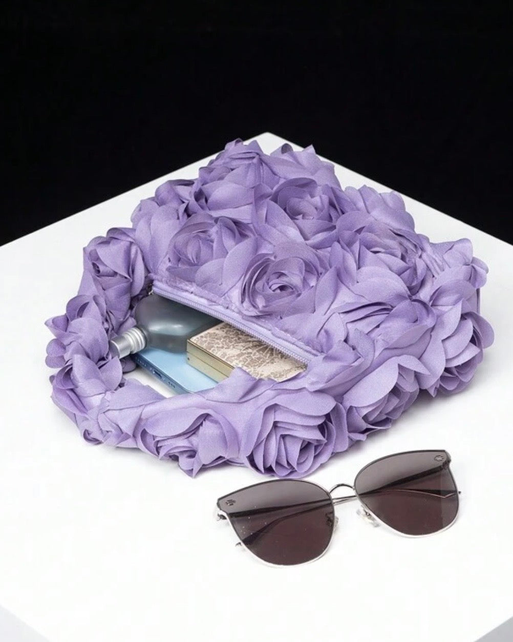 Viral Purple Rose Pattern  Elegant Handbag