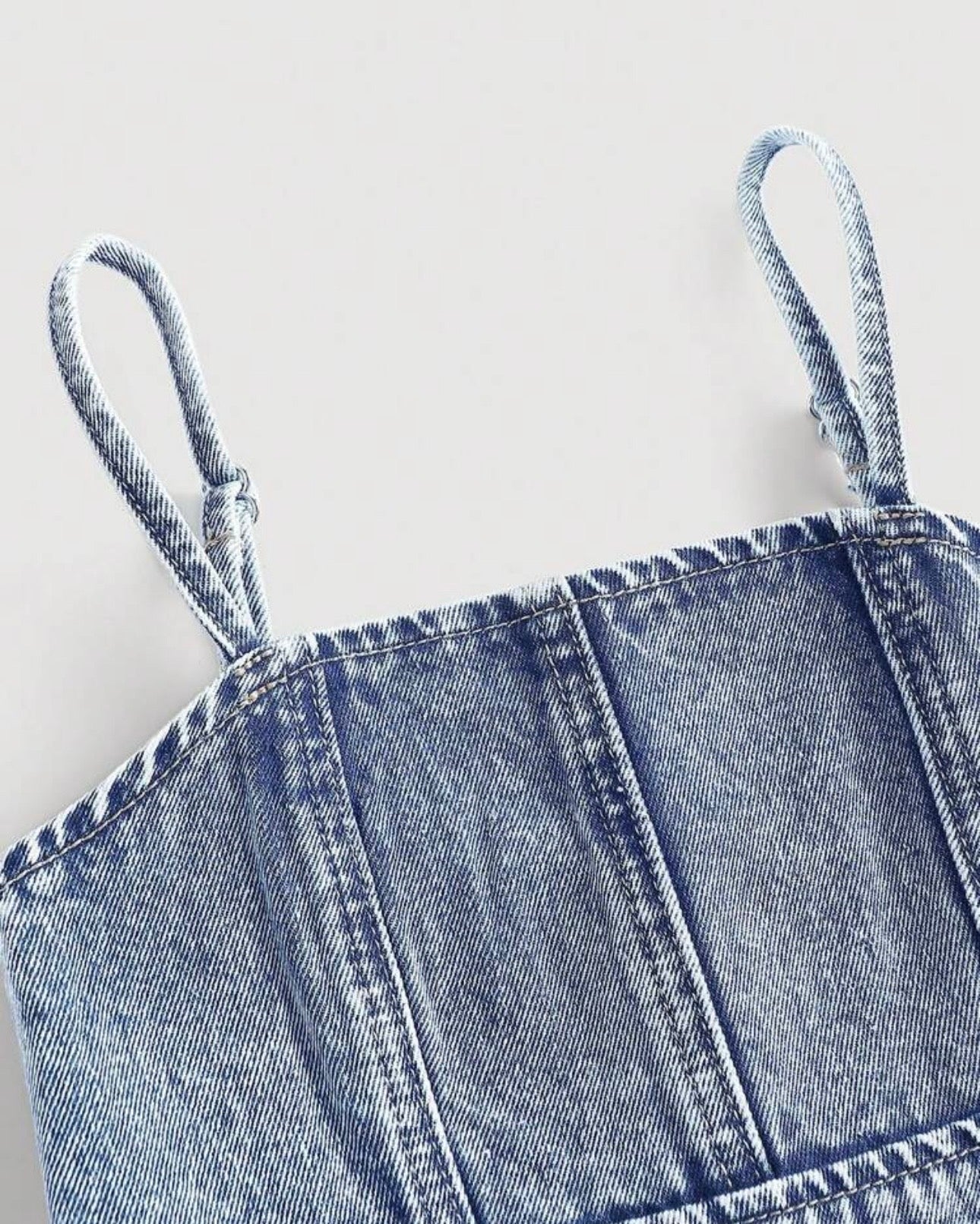 Girls’ Blue Denim Romper – Casual Boho Summer One-Piece Outfit