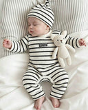 Newborn Baby Unisex Autumn/Winter Knitted Romper With m Hat