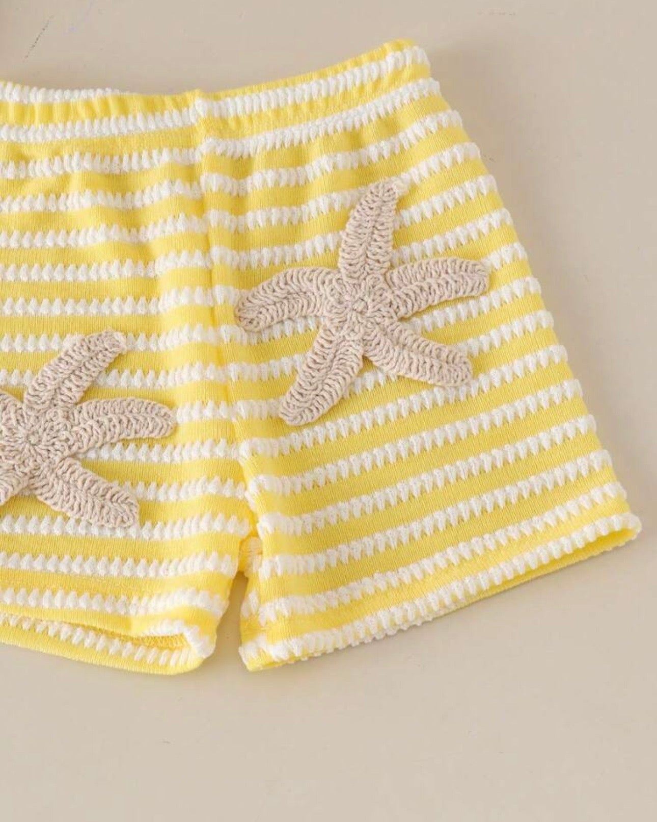 Baby Girl Pineapple Striped Camisole & Shorts Set with Matching Bag