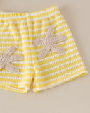 Baby Girl Pineapple Striped Camisole & Shorts Set with Matching Bag