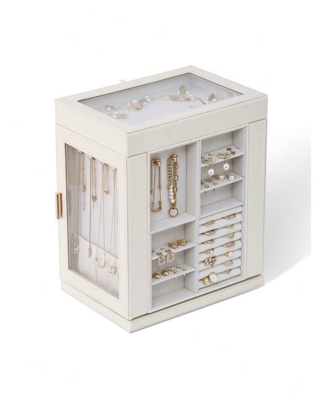 360° Rotating Jewelry Storage Box – Multiple Layer Organizer