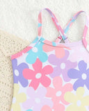 Baby Girl Purple Floral Swimwear - 2pc set