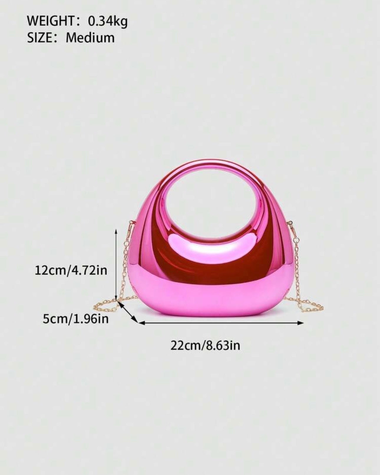 Acrylic Red Crescent Moon Mini Clutch Bags
