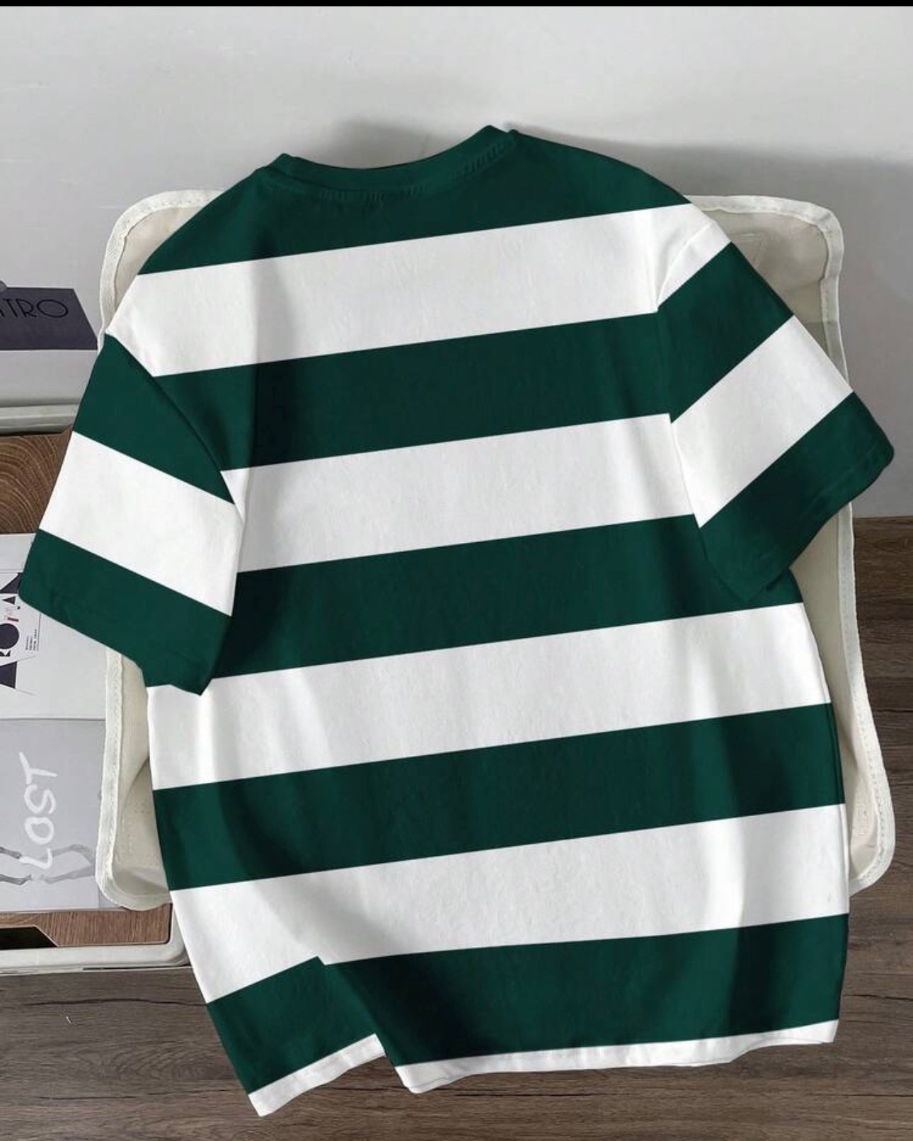 Men's Casual Colorblock Striped Short Sleeve T-Shirt, Summer