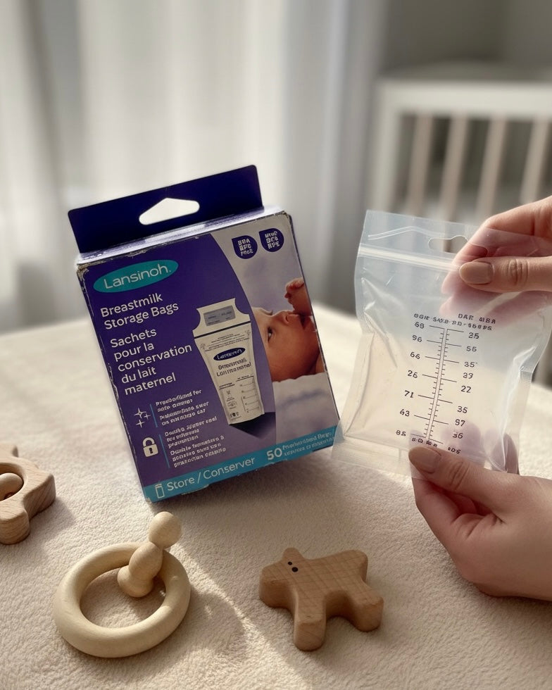 Lansinoh Breastmilk Storage Bags – Pack of 50 Pre-Sterilized Milk Storage & Freezer Bags