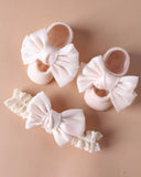3pcs/Set Newborn Korean Style Baby Socks & Headbands Set