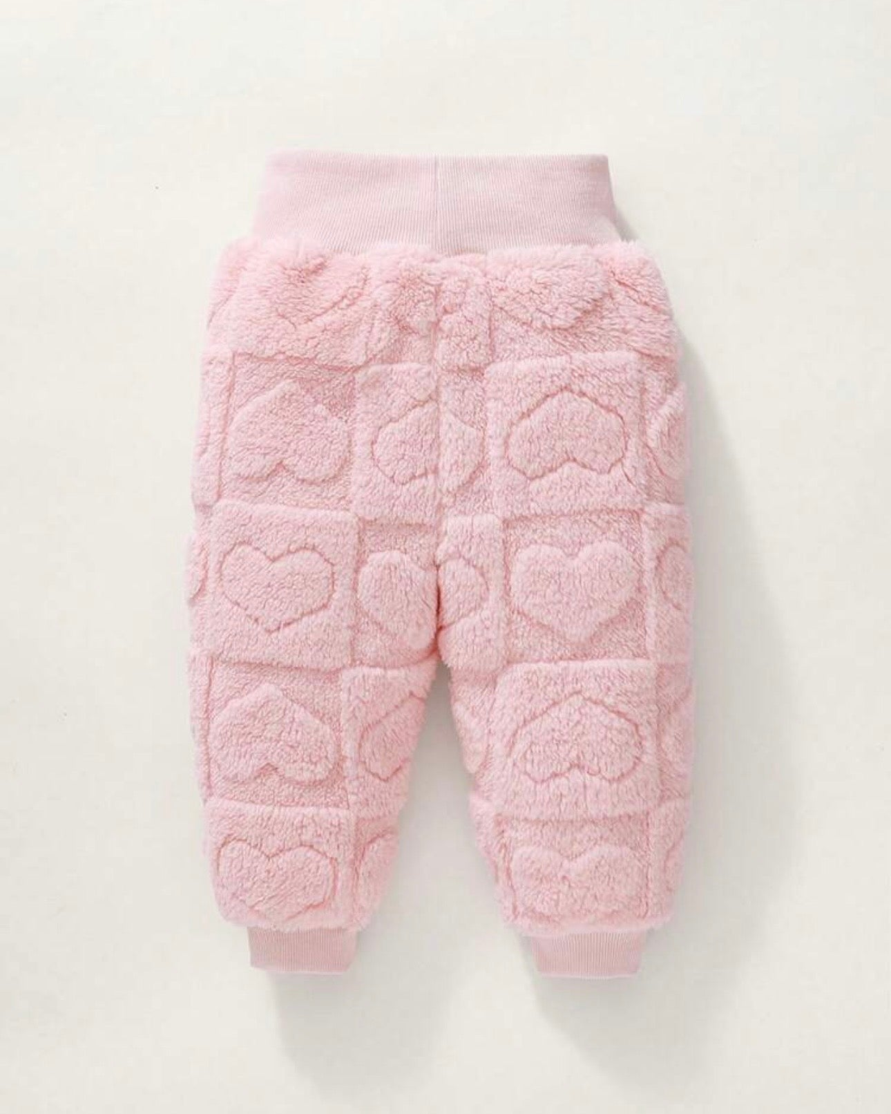 Baby Girl Pink Heart Hooded Fleece Jacket & Pants