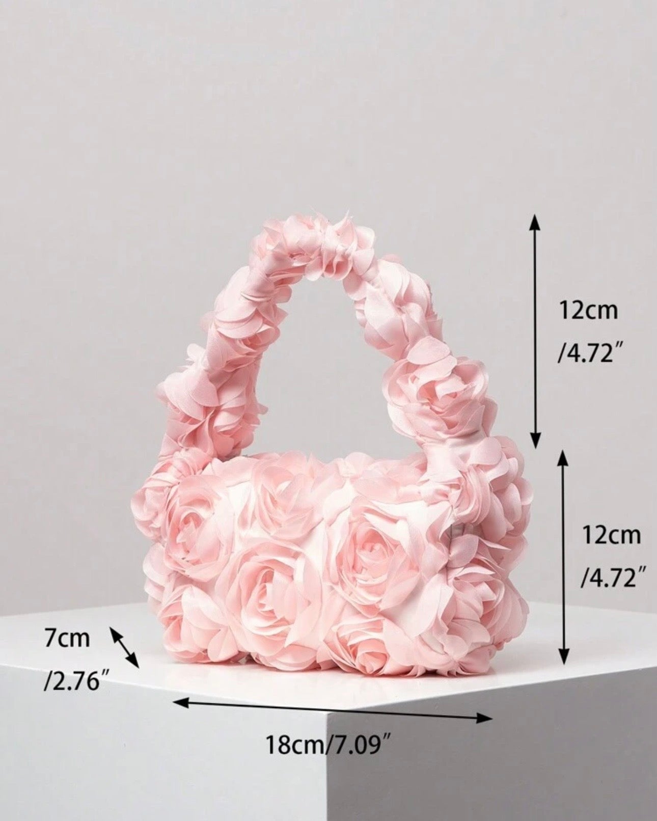Pink Rose Pattern  Elegant Handbag