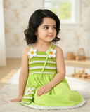 Green & White Floral Cami Dress with Matching Crossbody Bag