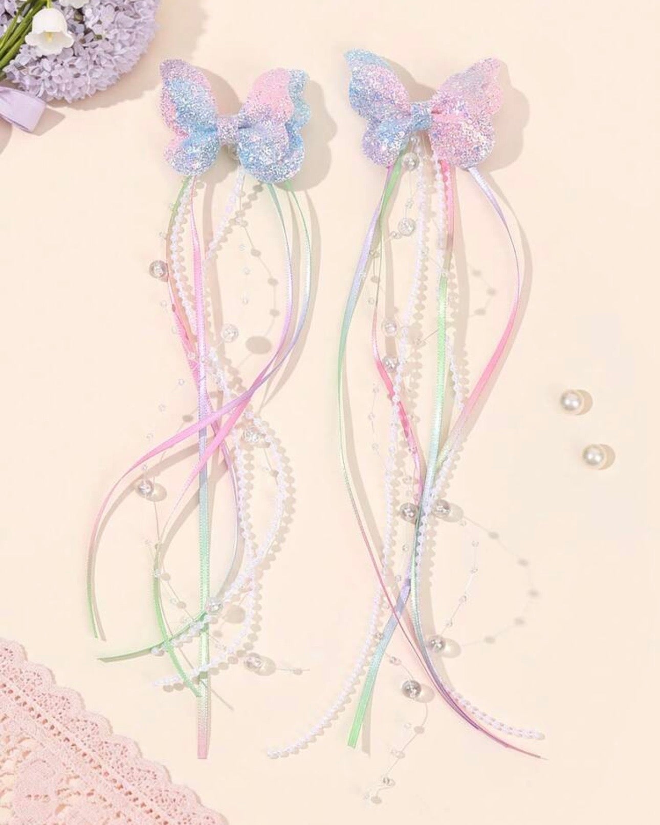 2pcs Butterfly Shaped Hair Clips