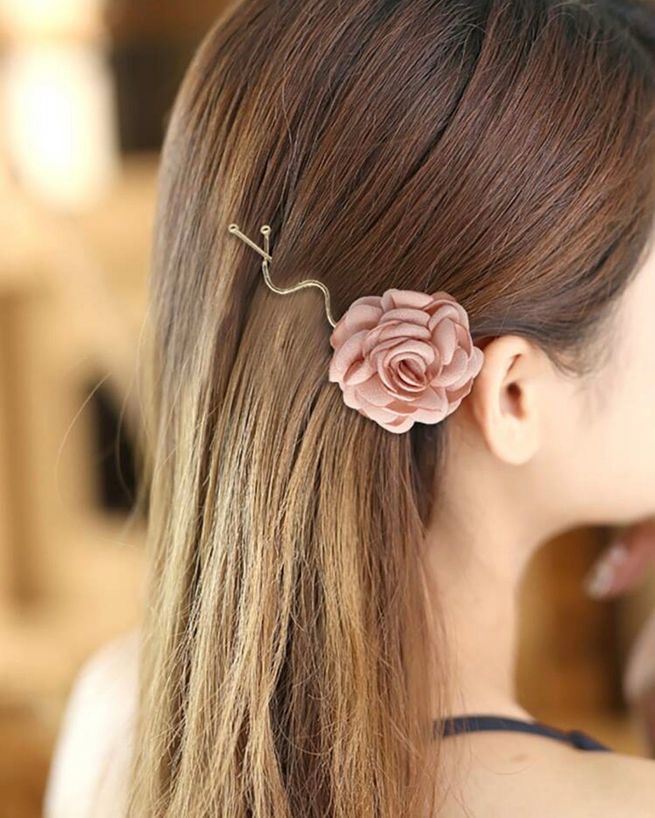 2pcs Girls Premium Rose Hairpins