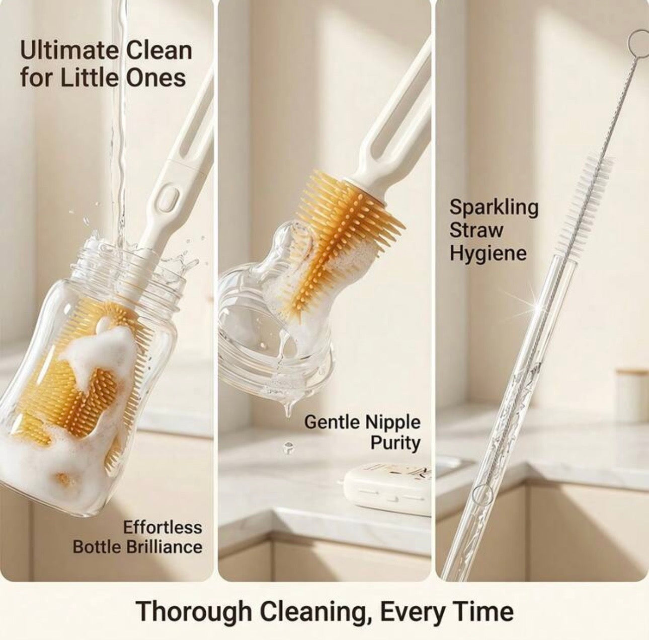Portable Baby Bottle Brush Set