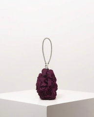 Burgundy Elegant Floral Mini Wallet & Bridesmaid Party Clutch