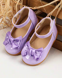 Girls Purple Princess Leather Shoes