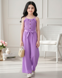 Tween Girls Purple Spaghetti Strap Jumpsuit