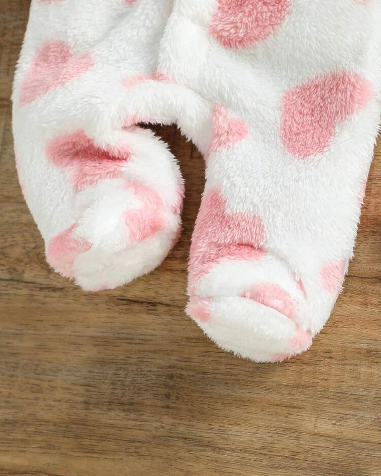 Pink Heart Winter Romper