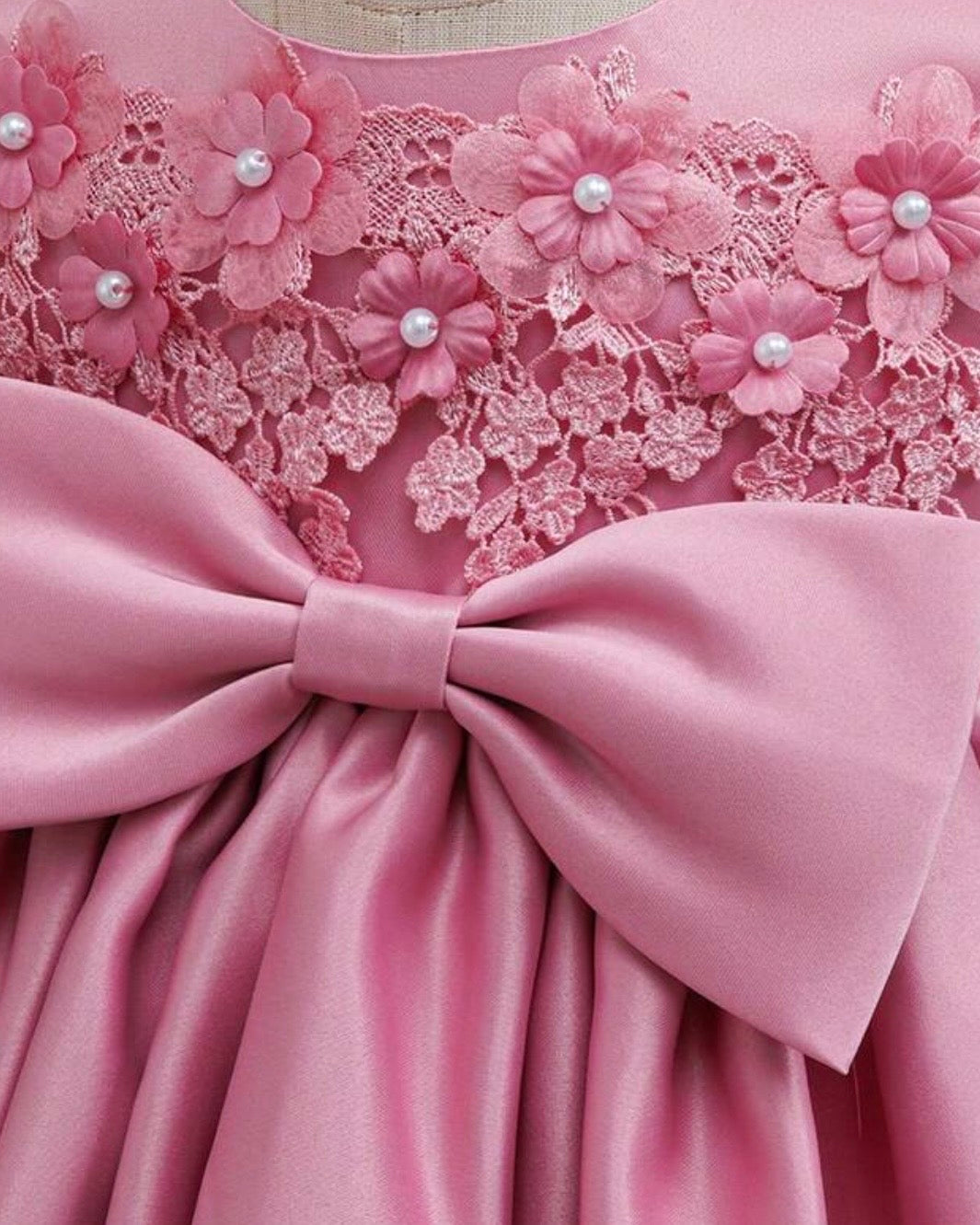 Pink Rose Bow Princess Dress