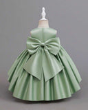 Green Rose Bow Princess Dress
