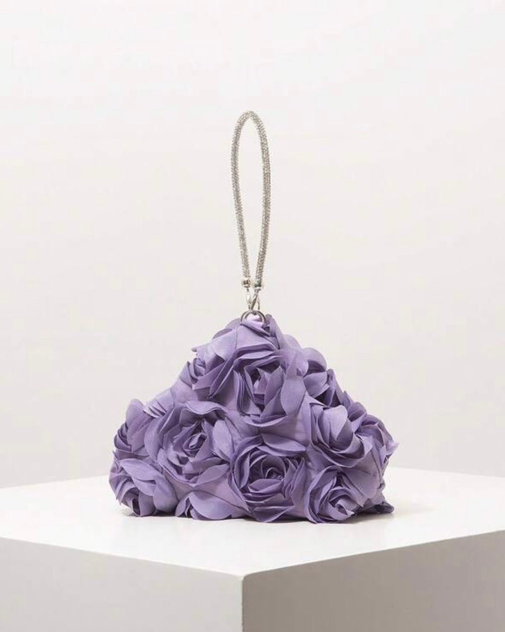 Purple Elegant Floral Mini Wallet & Bridesmaid Party Clutch 