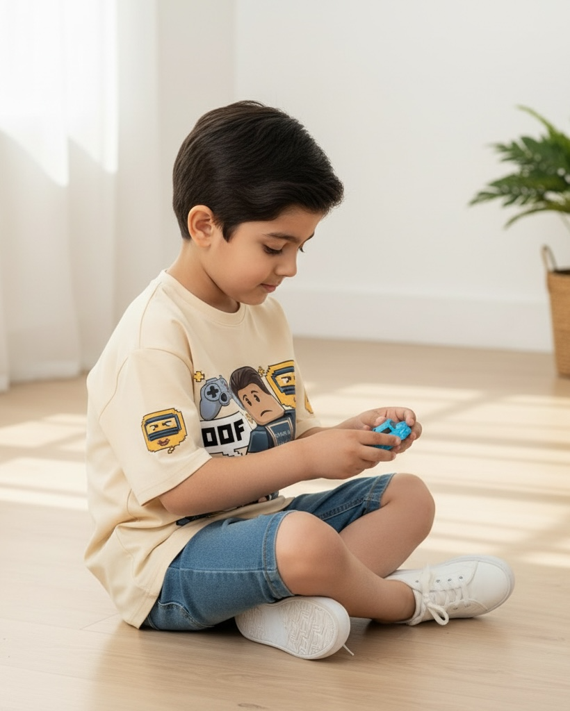 Boys’ Cartoon Game Graphic T-Shirt
