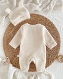 Newborn Baby Soft Fleece Winter Romper Set
