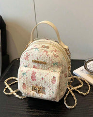 Small Beige Multifunctional Backpack
