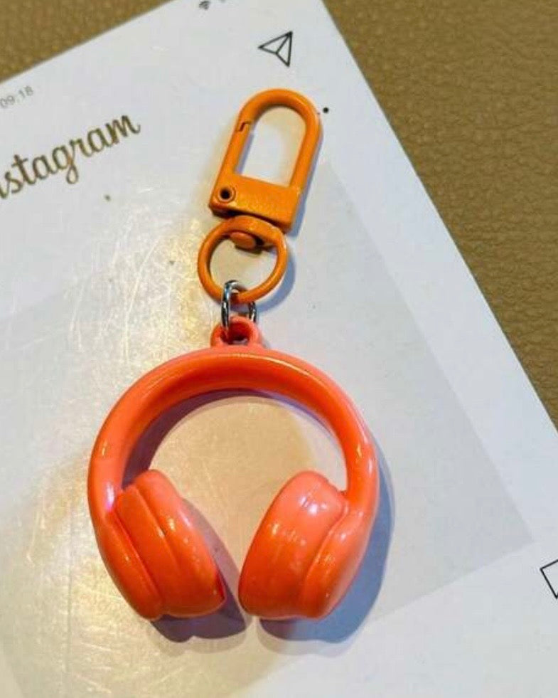 3D Headphone Keychain Bag Charm (10 Colours)